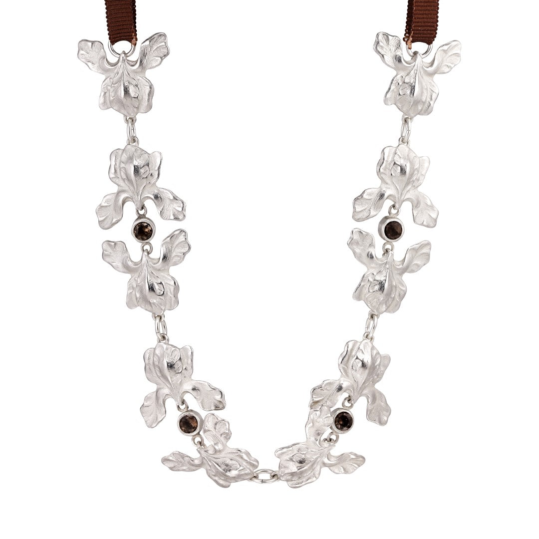 COLLIER RAS DE COU FLEUR ARGENT PAR SIGRUN