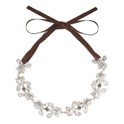 COLLIER RAS DE COU FLEUR ARGENT PAR SIGRUN