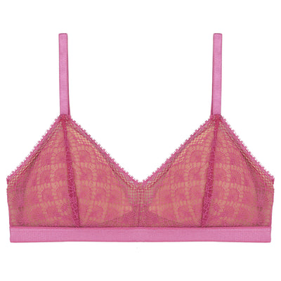 Underprotection bra in pink made in recycled polyamide